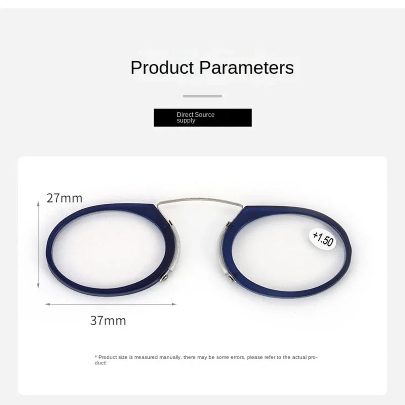 Ultra Thin Stick-On Mini Clip Reading Glasses: Portable Presbyopic Eyewear